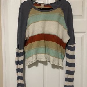 Free People Cropped Multicolor sweater